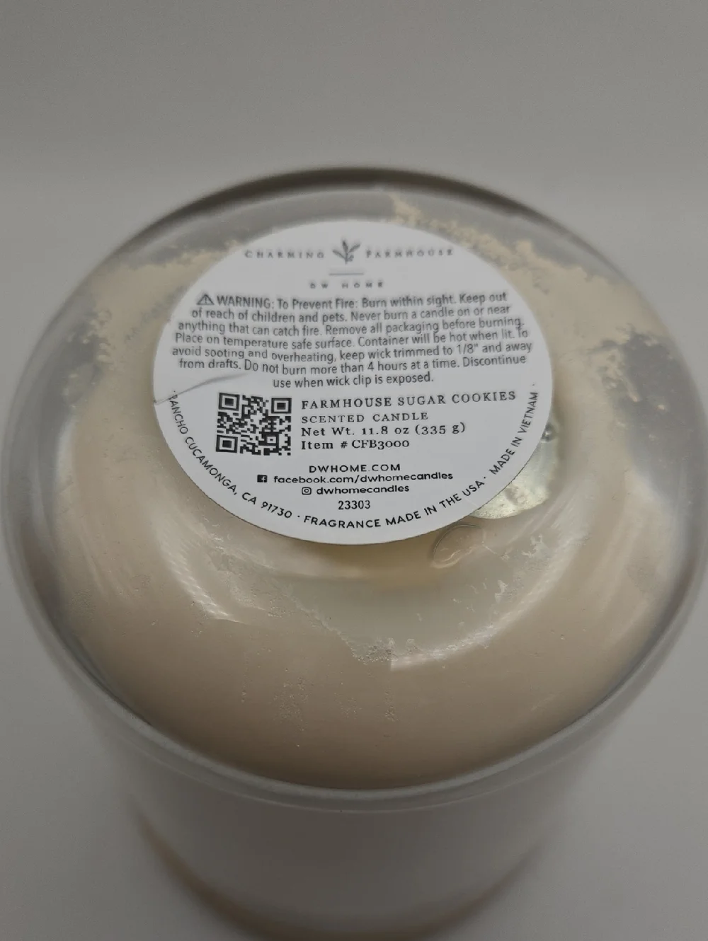 CLEARANCE DW Home Flour Shoppe Farmhouse Sugar Cookies Candle